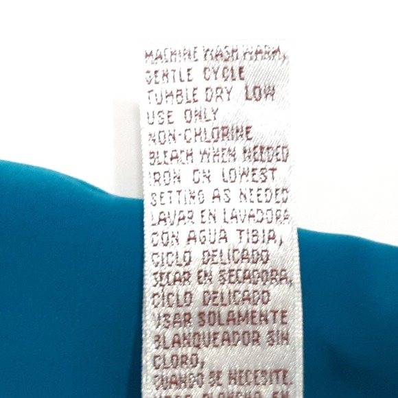 Worthington Blouse Womens 24W Blue Short Sleeve Button Up Shirt Pocket Relaxed - Picture 11 of 11